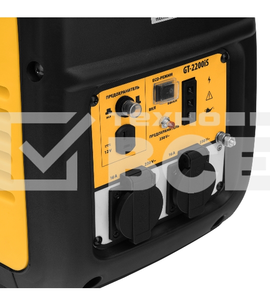 Генератор инверторный GT-2200iS, 2,2 кВт, 230 В, бак 4 л, закрытый корпус,  ручной старт Denzel