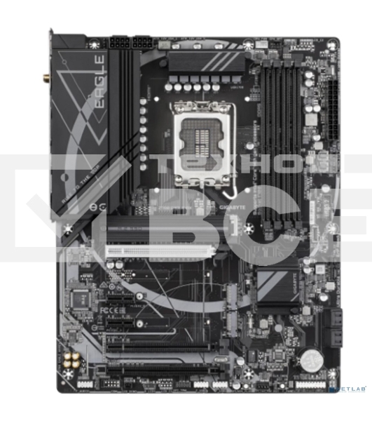 Материнская плата Gigabyte Z790 EAGLE AX, LGA 1700, Intel Z790, 4xDDR5, 4xSATA, 3xM.2, 1xPCIe 3.0 x1, 1xPCIe 4.0 x4, 1xPCIe 5.0 x16, 1xHDMI, 1xDP, 1x 2.5Gb LAN, 2xUSB-A 2.0, 4xUSB-A 3.2 Gen 1, 1xUSB 3.2 Gen 2, 7.1, ATX