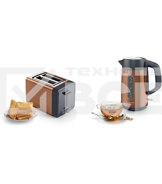 Тостер Bosch TAT4P429 970Вт медь