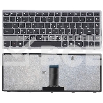 Клавиатура для ноутбука Lenovo Flex 14 G400s черная с серой рамкой, фото4