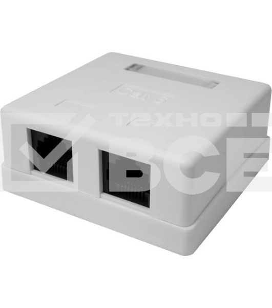 Компьютерная розетка 8P8C (RJ-45), UTP, Cat.6, 2 порта
