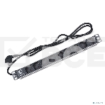 Блок евророзеток Cabeus PDU-9P-2EU для 19' шкафов, горизонтальный, 9 розеток, 16 A, без выключателя, шнур 2м, алюминиевый корпус, немецкий стандарт, фото 1