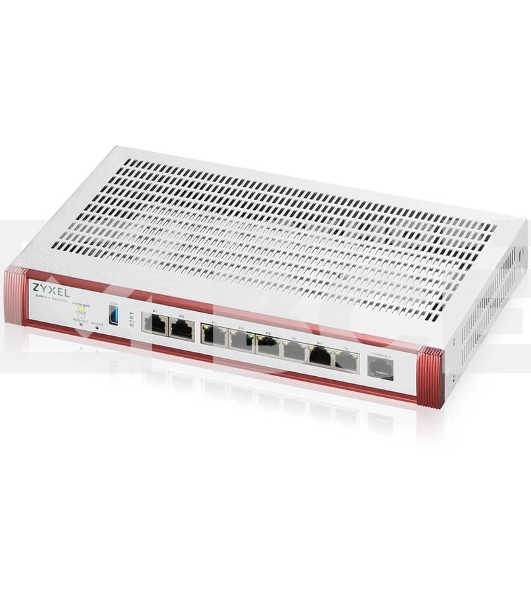 Межсетевой экран Zyxel USG FLEX 200HP, Rack, 1xRJ-45: 1/2.5G (LAN/WAN), 1xRJ-45: 1/2.5G PoE+ (LAN/WAN), 6xRJ-45: 1G (LAN/WAN), 1xUSB3.0 **