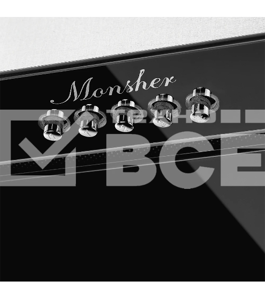 Вытяжка встраиваемая Monsher Ales 60 Noir черный, 52.4 см, 1200 куб. м/ч, 45 дБ