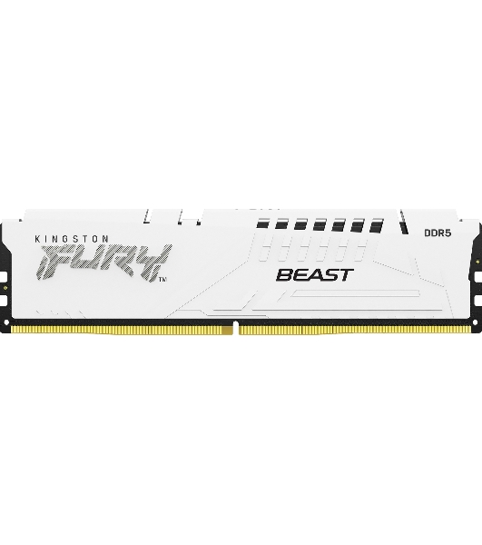 Оперативная память Kingston Fury Beast, DDR5, 128Gb (4x32GB), 5200MHz, CL40, DIMM, радиатор, белый