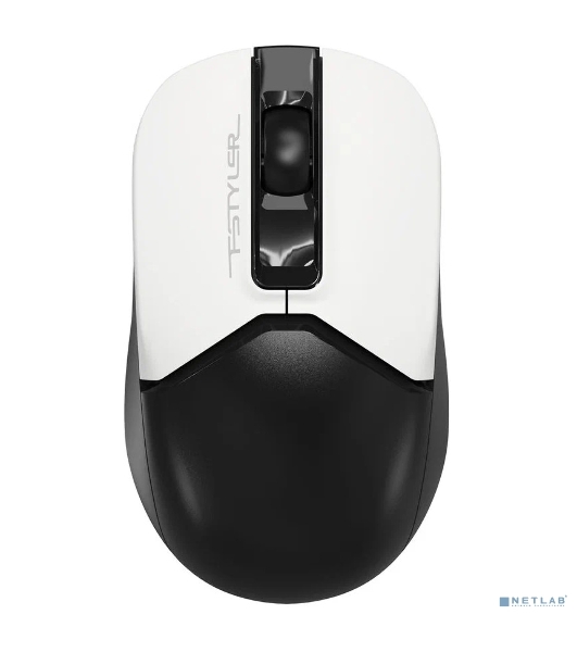 Мышь беспроводная A4Tech Fstyler FG12 белый/черный, 1200 dpi, радиоканал, USB, кнопки - 3