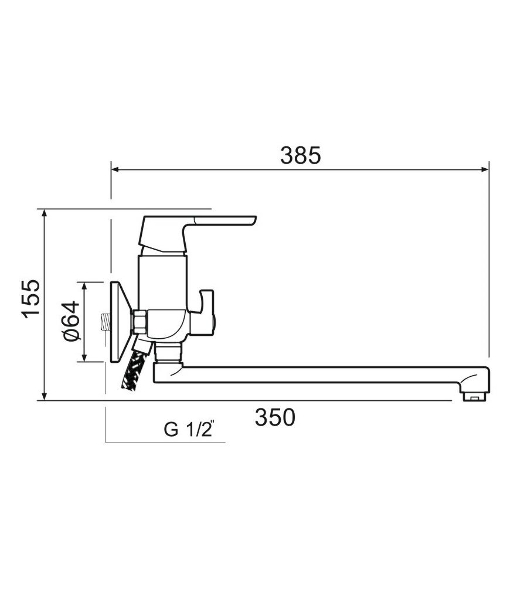 SL123-006E Смеситель для ванны, Ø35