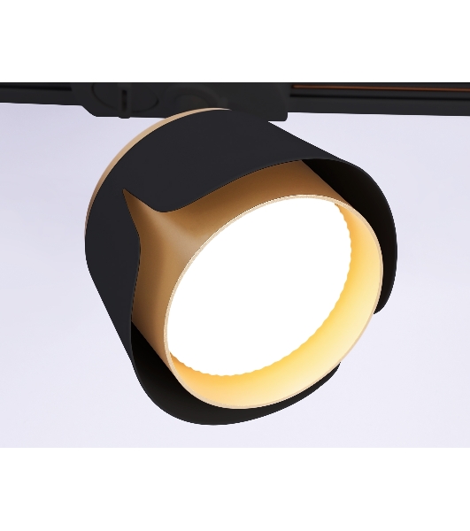 Трековый однофазный светильник Ambrella light GL5344 BK/GD черный/золото GX53 D100*66
