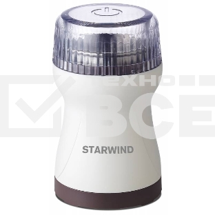 Кофемолка Starwind SGP4422 200Вт сист.помол.:ротац.нож вместим.:40гр белый/коричневый