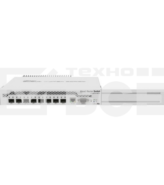 Коммутатор MikroTik CRS309-1G-8S+IN 8 SFP+, dual-core 800MHz CPU, 512MB RAM, POE, RS232 serial port