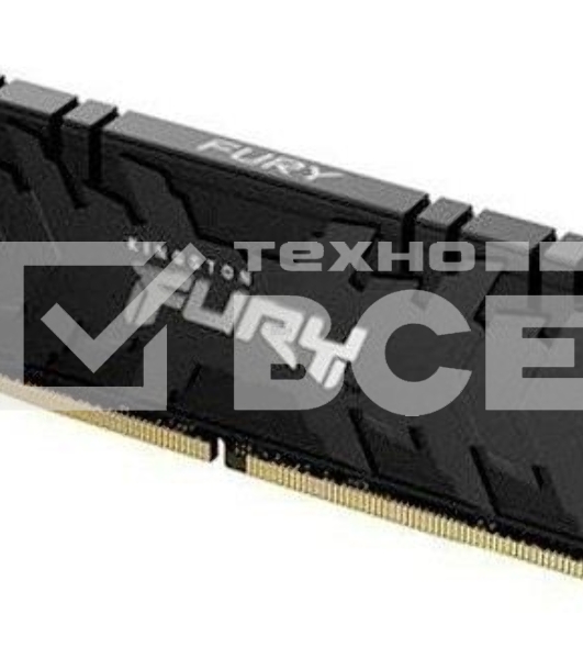 Оперативная память Kingston Fury Renegade, DDR4, 8GB (1x8GB), 3600MHz, CL16, с радиатором, черный