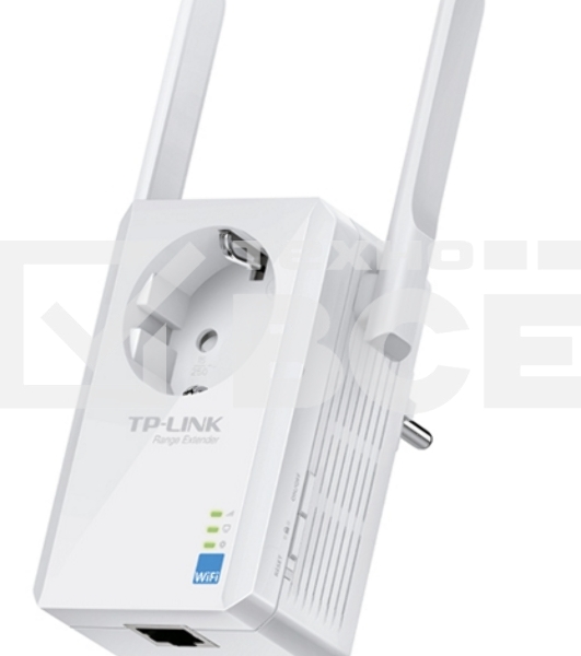 Сетевой адаптер TP-Link SOHO TL-WA860RE 300Mbps Wireless N Wall Plugged Range Extender with AC Passthrough, QCA(Atheros), 2T2R, 2.4GHz, 802.11b/g/n, 1 10/100Mbps LAN port, Range Extender button, Range Extender mode, suppo поставляется без кабеля RJ-45