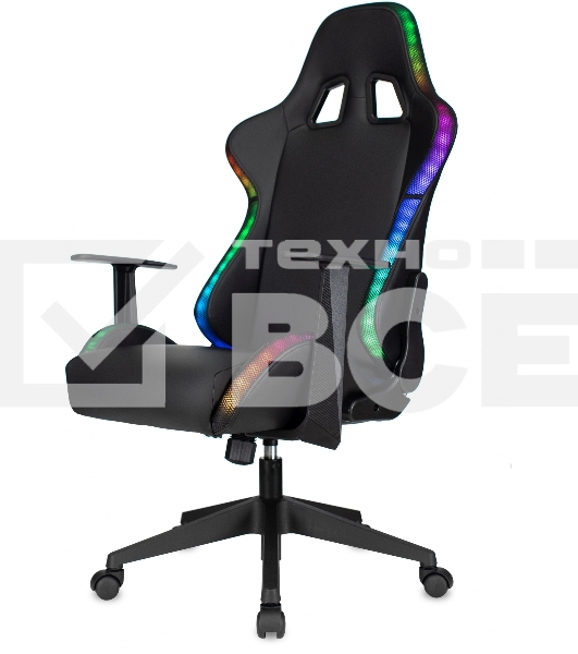 Кресло игровое Zombie GAME RGb черный эко.кожа/ткань крестов. пластик