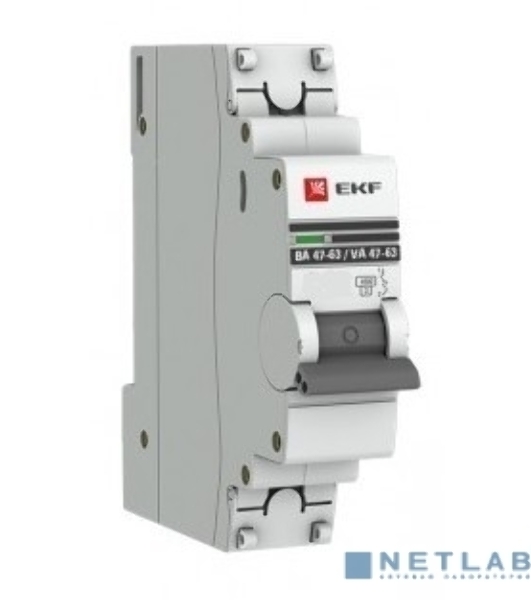 Выключатель автоматический модульный 1п C 6А 4.5кА ВА 47-63 PROxima EKF mcb4763-1-06C-pro