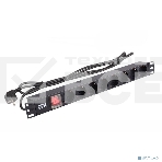 Блок розеток 19 (8шт)PDU с LED выкл.алюм.профиль 1U шнур 2м вилка DIN49440 (нем.станд.)  PH12-8D1  ITK, фото5