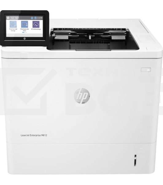 Принтер лазерный HP LaserJet Enterprise M612dn (7PS86A), A4, ч/б, печ. до 71 стр/мин., 1200 x 1200 dpi, USB, RJ-45, Air Print, Mopria