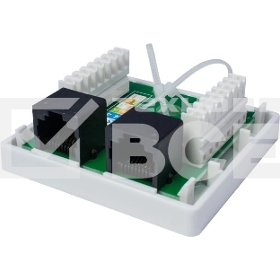 Компьютерная розетка 8P8C (RJ-45), UTP, Cat.6, 2 порта