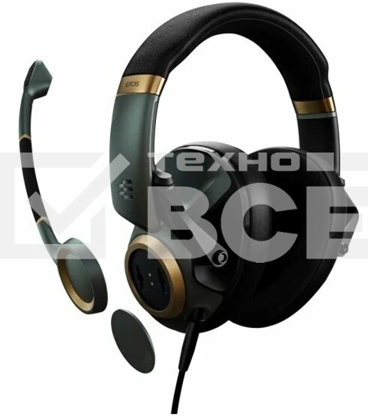 Игровая гарнитура EPOS H6 PRO Closed зелёная (Sennheiser, mini jack 3.5 мм, PC / Soft phone, PS4, Xbox One, Nintendo Switch, Mac OSX, PS5, Xbox Series X)