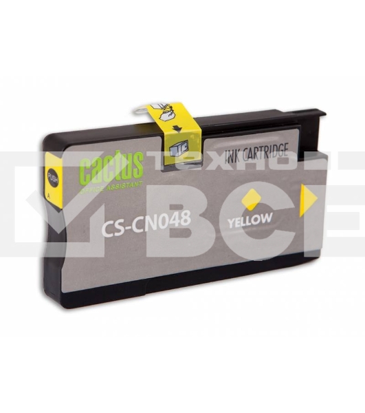 Картридж струйный Cactus CS-CN048 №951XL желтый (26 мл) для HP OfficeJet 251dw Pro, 276dw Pro, 8100 Pro, 8100e, 8600 Pro (N911a), 8600 Pro Plus (N911g), 8610 Pro (A7F64A), 8615 Pro, 8616 Pro, 8620 Pro