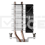 Кулер для процессора PCCooler R200 S115X/1200/1700/AM4/AM5 (TDP 110W, 90mm Non LED Fan, 2 тепловые трубки 6мм, 2200RPM, 28,3dBa), фото5
