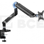 Кронштейн для мониторов Ultramounts UM719B черный 17'-35' макс.10.5кг крепление к столешнице поворот и наклон, фото10