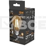Лампа филам. Gauss Filament 18Вт цок.:E27 груша св.свеч.бел.теп. (упак.:10шт) (102902118), фото6