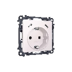 Комплект механизма электрической розетки 2USB С+C 20W (быстрая зарядка) с/з на винтовых зажимах 16A-250V ALFA Жемчуг QUANT (AP2105, VM165) MA210510, фото 1