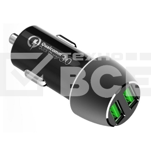 Автомобильное ЗУ (ACD-С362Q-V1B) 36Вт, 2xUSB QC, 3.6~12В/3А RTL