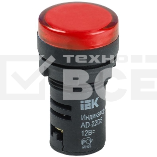 Арматура светосигнальная AD-22DS 12В AC/DC красн. ИЭК BLS10-ADDS-012-K04