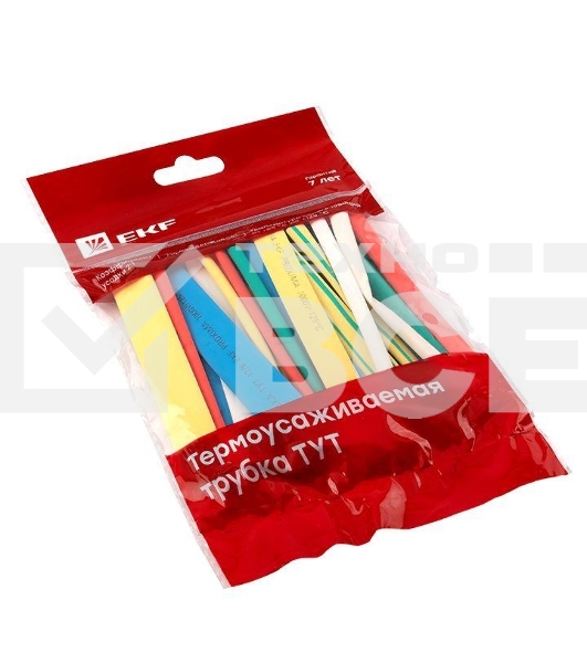 Термоусаживаемая трубка EKF tut-n-6 ТУТ 6/3 набор:7 цветов по 3шт. 100мм. EKF PROxima
