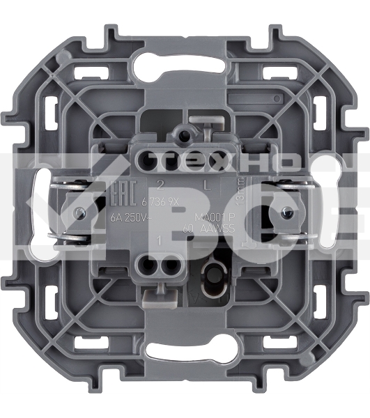 Переключатель без фиксации - кнопка, Н.О./Н.З. контакты 6A 250 В алюминий