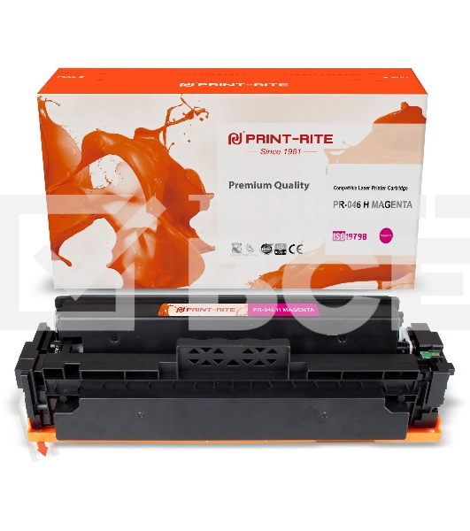 Картридж лазерный Print-Rite TFC453MPU1J PR-046 H MAGENTA 046 H Magenta пурпурный (5000стр.) для Canon LBP 653Cdw/654Cx/MF732Cdw/734Cdw/735Cx