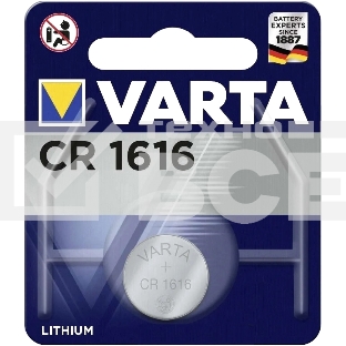 Батарейка Varta ELECTRONICS CR1616 BL1 Lithium 3V (6616) (1/10/100)