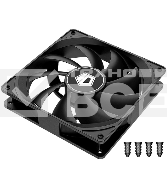 Вентилятор для корпуса ID-Cooling FL-12025K черный 120мм 1250rpm 21db 3-pin