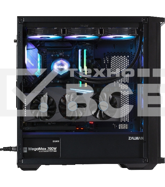 Компьютерный корпус ZALMAN Z10 PLUS, ATX, BLACK, WINDOW, 2x3.5