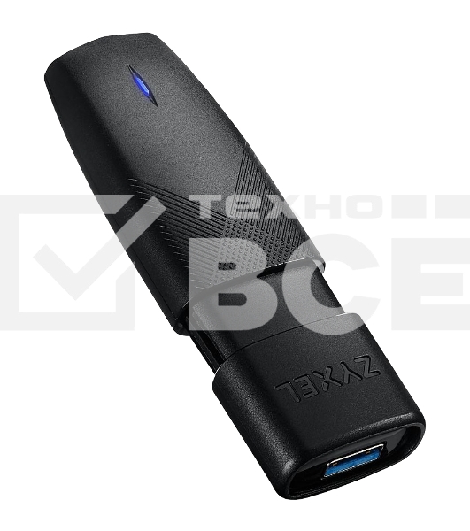 Двухдиапазонный Wi-Fi USB-адаптер Zyxel NWD7605, AX1800, 802.11a/b/g/n/ac/ax (600+1200 Мбит/с), USB3.0