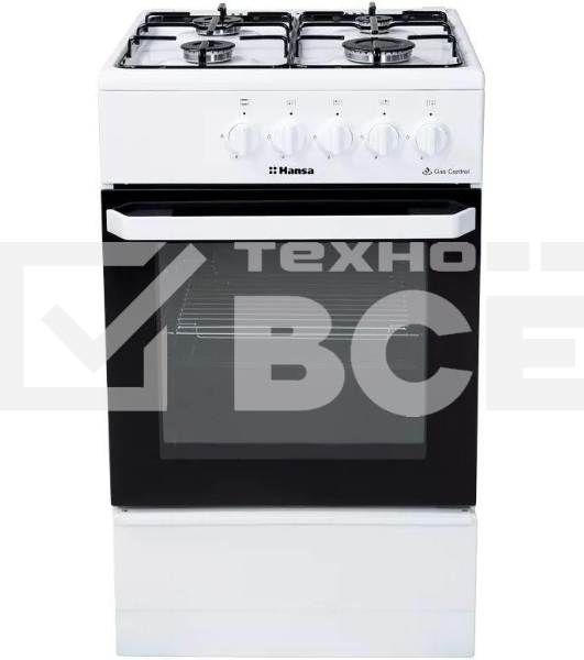 Газовая плита Hansa FCGW510029A белый реш.сталь