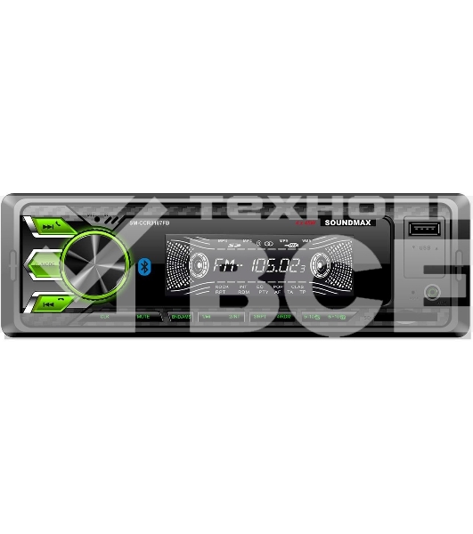 Автомагнитола Soundmax SM-CCR3187FB 1DIN 4x45Вт (SM-CCR3187FB черный \G)