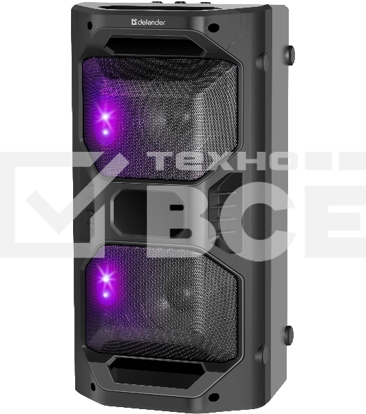 Портативная акустика Defender Rage 50 Вт Light/BT/FM/USB/LED/TWS черный