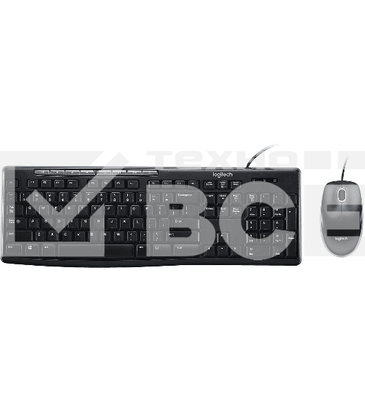 Комплект Logitech Desktop MK200 цвет черный, клавиатура 112 клавиш (8 мультимедиа), USB 1.8м, мышь 1000dpi, USB 1.8м, RTL