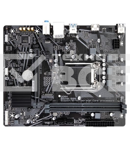 Материнская плата Gigabyte H510M K V2 (rev. 2.0), LGA 1200, Intel Q470, 2xDDR4, 2xSATA, 1xM.2, 1xPCIe 3.0 x16, 1xPCIe 3.0 x1, 1xHDMI, 1x 1Gb LAN, 2xUSB 3.2 Gen 1, 4xUSB 2.0, 3x3.5 мм, 7.1, Micro ATX