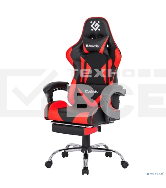 Кресло игровое Defender PILOT RED/BLACK