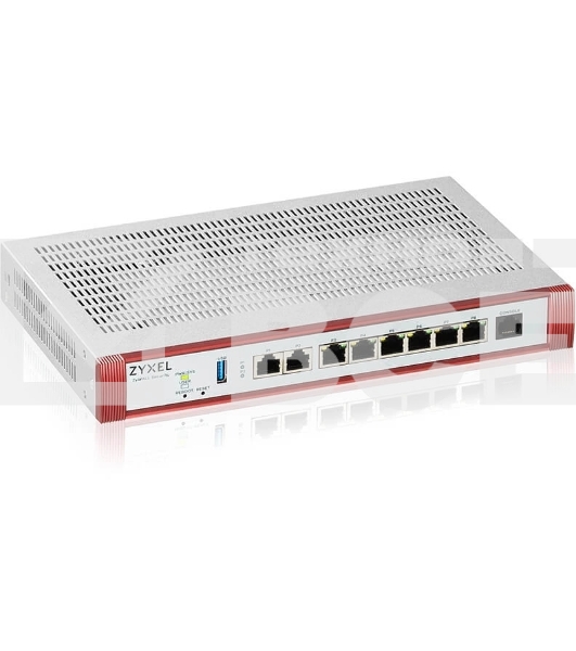 Межсетевой экран Zyxel USG FLEX 200HP, Rack, 1xRJ-45: 1/2.5G (LAN/WAN), 1xRJ-45: 1/2.5G PoE+ (LAN/WAN), 6xRJ-45: 1G (LAN/WAN), 1xUSB3.0 **
