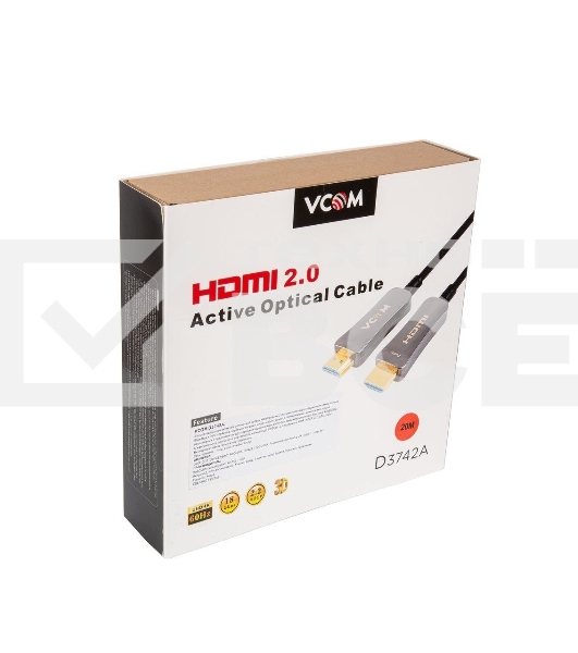 Активный оптический кабель HDMI 19M/M,ver. 2.0, 4K@60 Hz 20m VCOM <D3742A-20M>