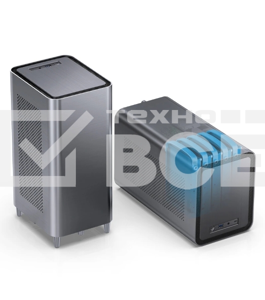 Корпус JONSBO N1 Gray без БП, mini-ITX, SFX, серый