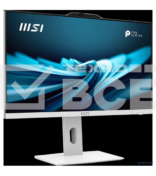 Моноблок MSI Pro AP242P 14M AIO 23.8' FHD(1920x1080)IPS AG Non-touch, Сore i5-14400 (2.5GHz), 8Gb DDR5(1x8Gb), 512Gb SSD m.2, Intel UHD, WiFi+BT, Camera, WirelessKB&mouse, NoOS, 1y war-ty, белый (9S6-AE0622-846)