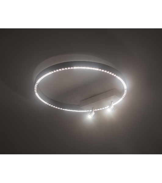 Потолочный светодиодный светильник Ambrella light FL5807/1+2 WH белый 40W 3000K/4200K/6400K D600*95 (без ПДУ)