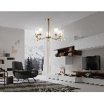 Светильник Ambrella light LH57007/5 BS/FR латунь/белый матовый E14/5 max 40W D690*390, фото7