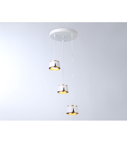Светильник Ambrella light TN71249/3 WH/GD белый/золото GX53/3 D250*1090