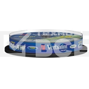 Диск CD-RW Verbatim 700Mb 10x Cake Box (10шт) (43480)